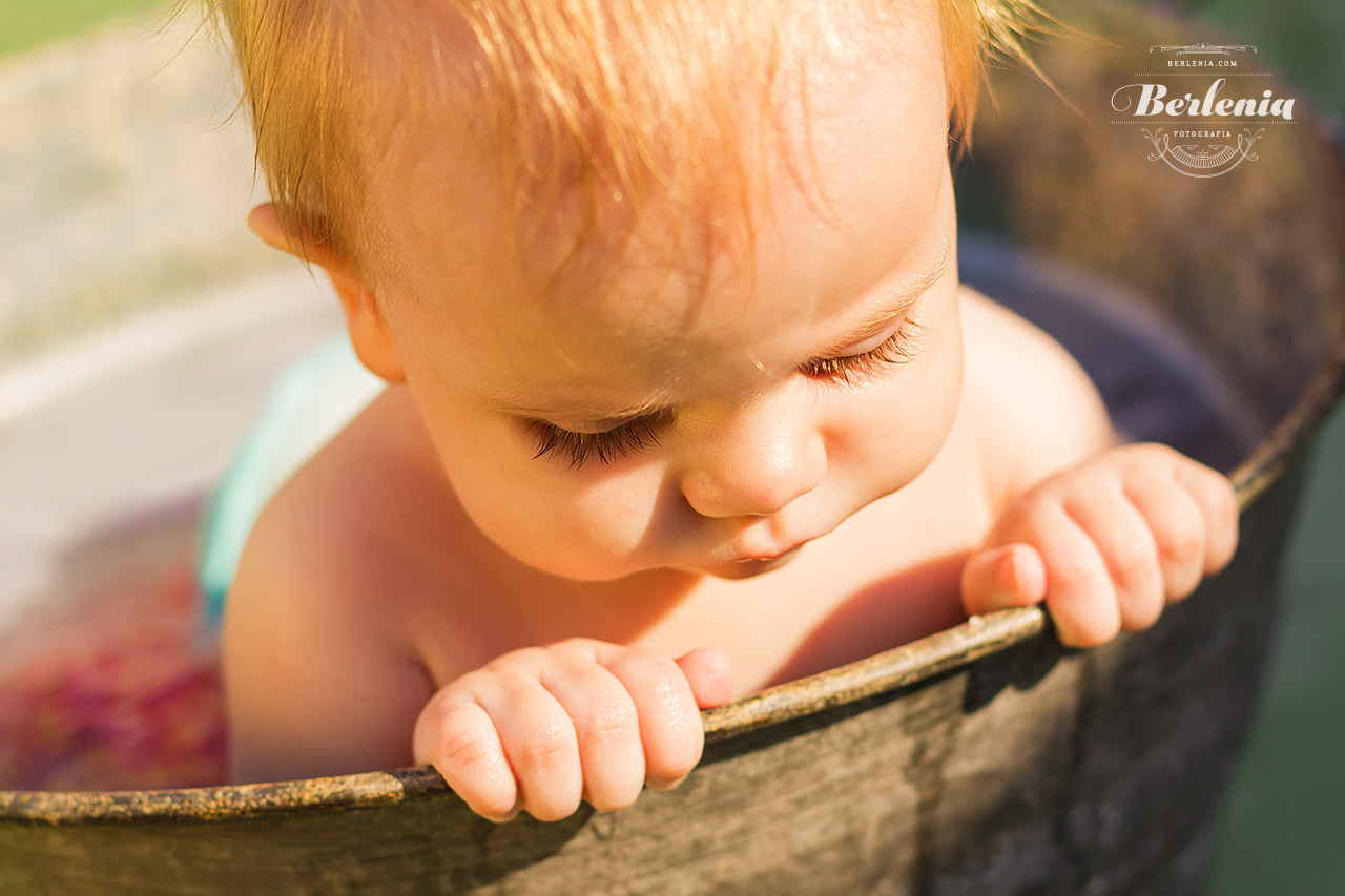 Fotografía de bebé, Sesión de fotos de bebé de 13 meses con burbujas